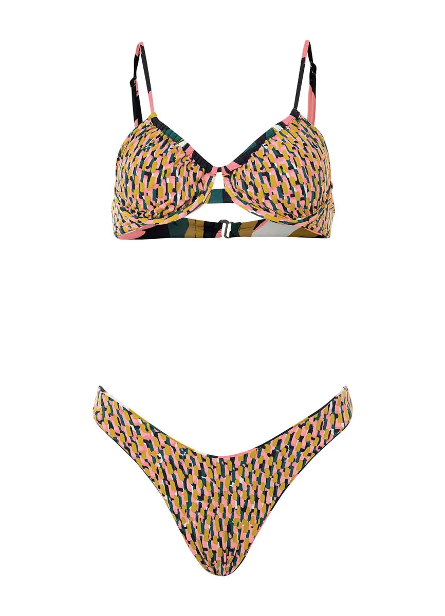 Maaji Lush Leaves Splendour High Leg Bikini Bottom Maaji