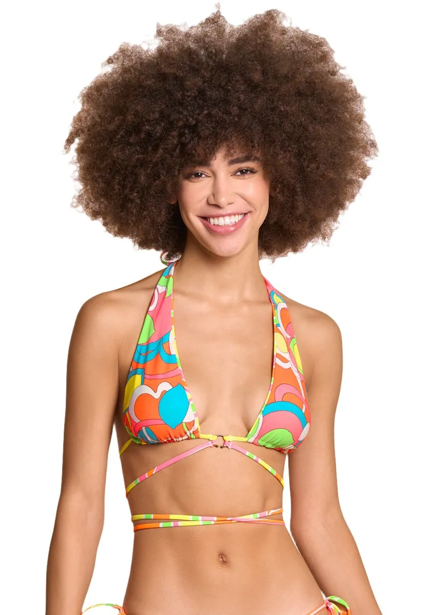 Maaji Magnetic Super 70S Sliding Halter Bikini Top Maaji
