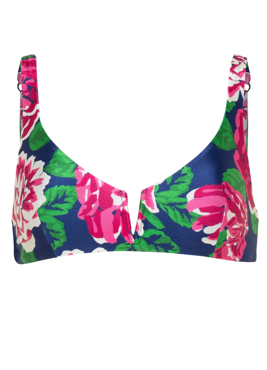 Maaji Meadow Roses Victories V Wire Bralette Bikini Top Maaji