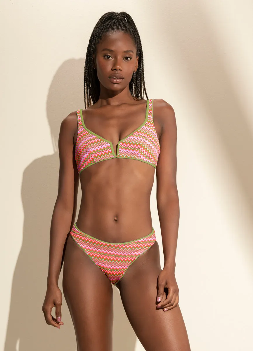 Maaji Mellow Green Victory V Wire Bralette Bikini Top Maaji