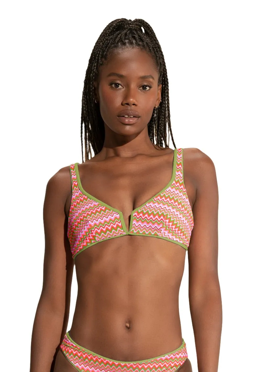 Maaji Mellow Green Victory V Wire Bralette Bikini Top Maaji