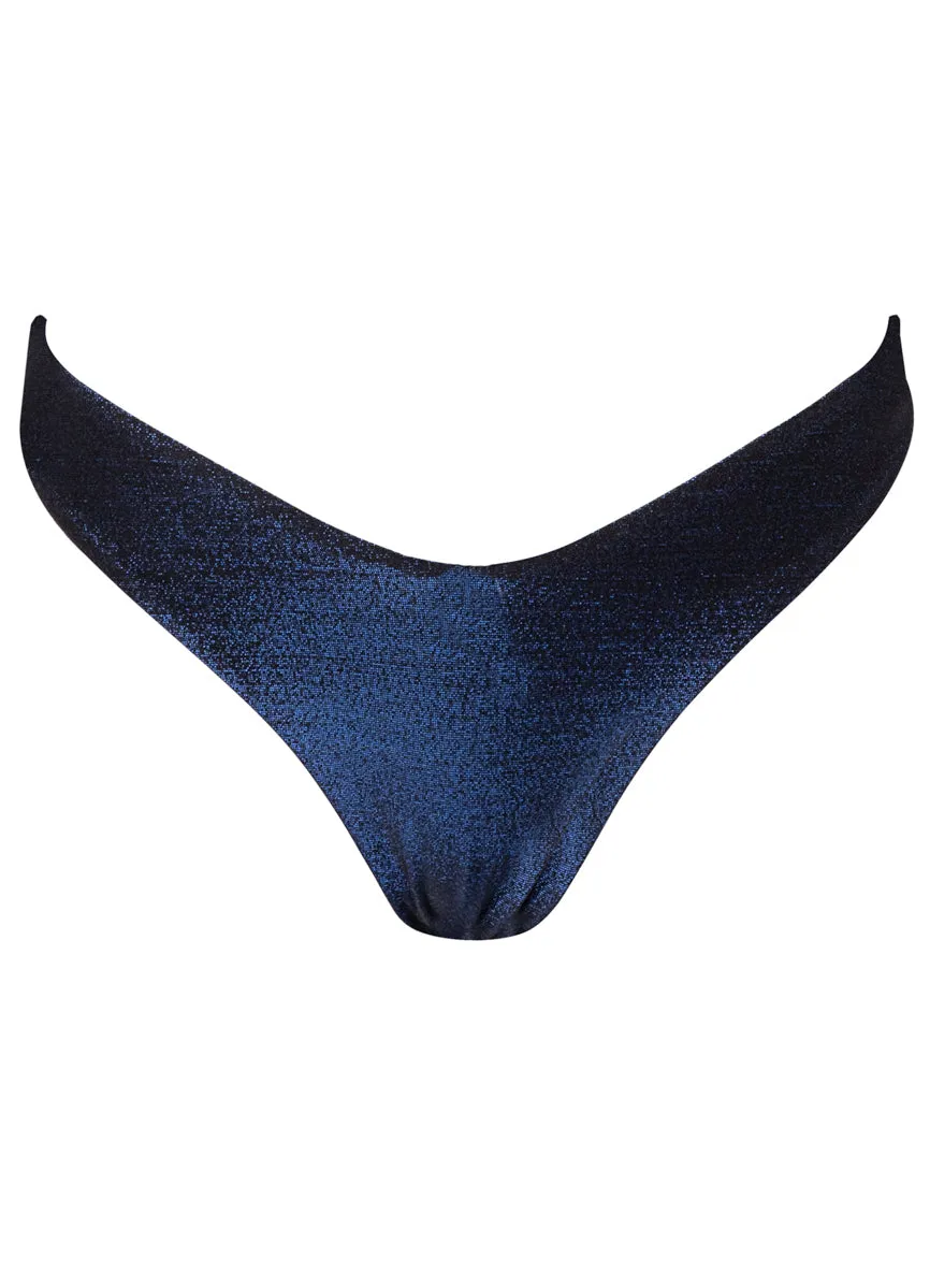 Maaji Midnight Blue Splendour Regular Rise Thin Side Bikini Bottom Maaji