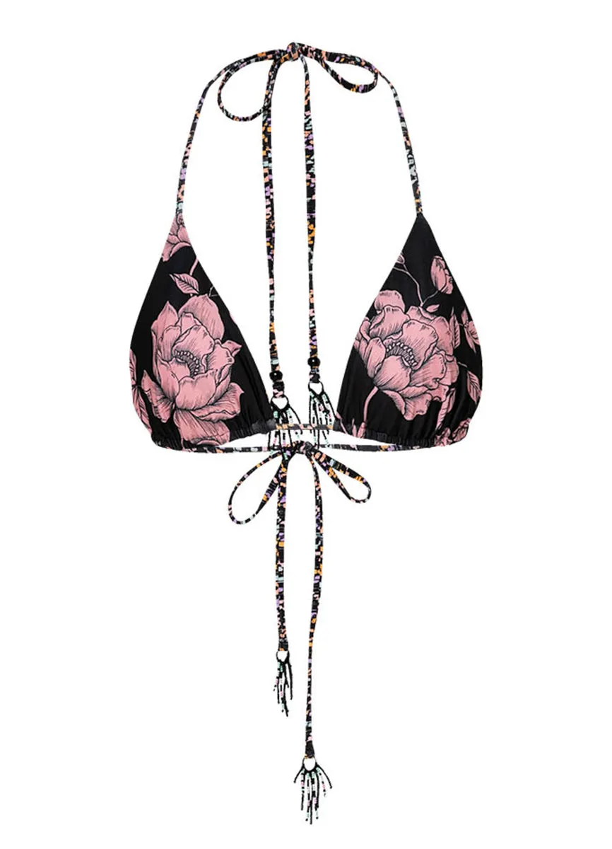 Maaji Midnight Palm Alana Sliding Triangle Bikini Top Maaji