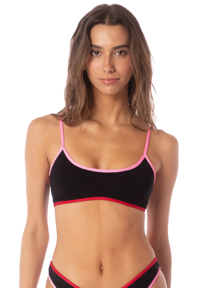 Maaji Midnight Shadow Lane Classic Bralette Bikini Top Maaji