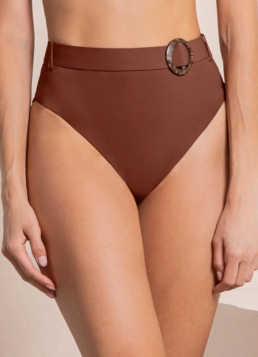 Maaji Moccachino Whitney High Rise/High Leg Bikini Bottom Maaji