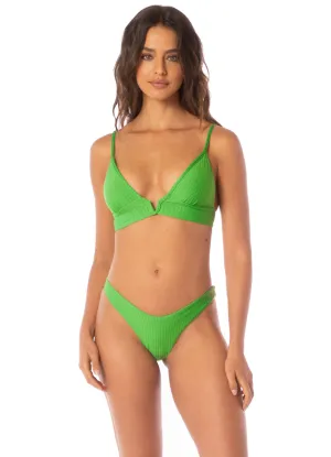 Maaji Mojito Green Paradiso Long Line Triangle Bikini Top Maaji