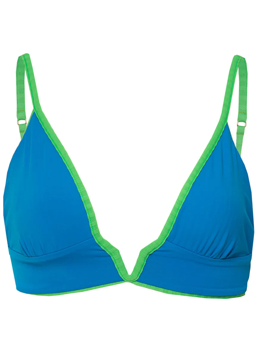 Maaji Mojito Green Paradiso Long Line Triangle Bikini Top Maaji