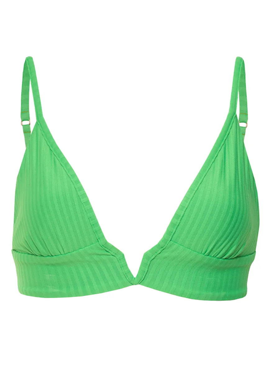 Maaji Mojito Green Paradiso Long Line Triangle Bikini Top Maaji