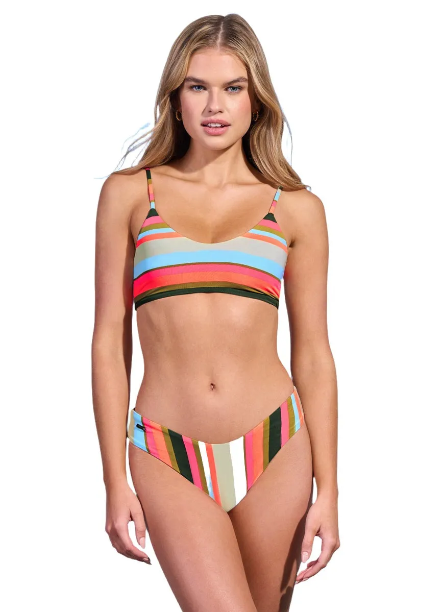 Maaji Multistripe Lanai Sporty Bralette Bikini Top Maaji