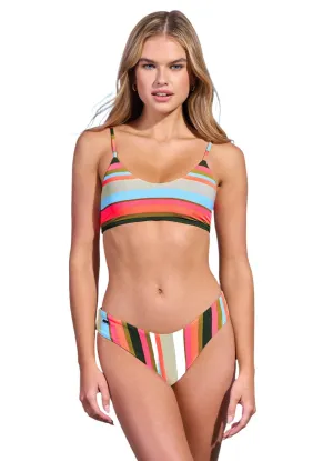 Maaji Multistripe Lanai Sporty Bralette Bikini Top Maaji