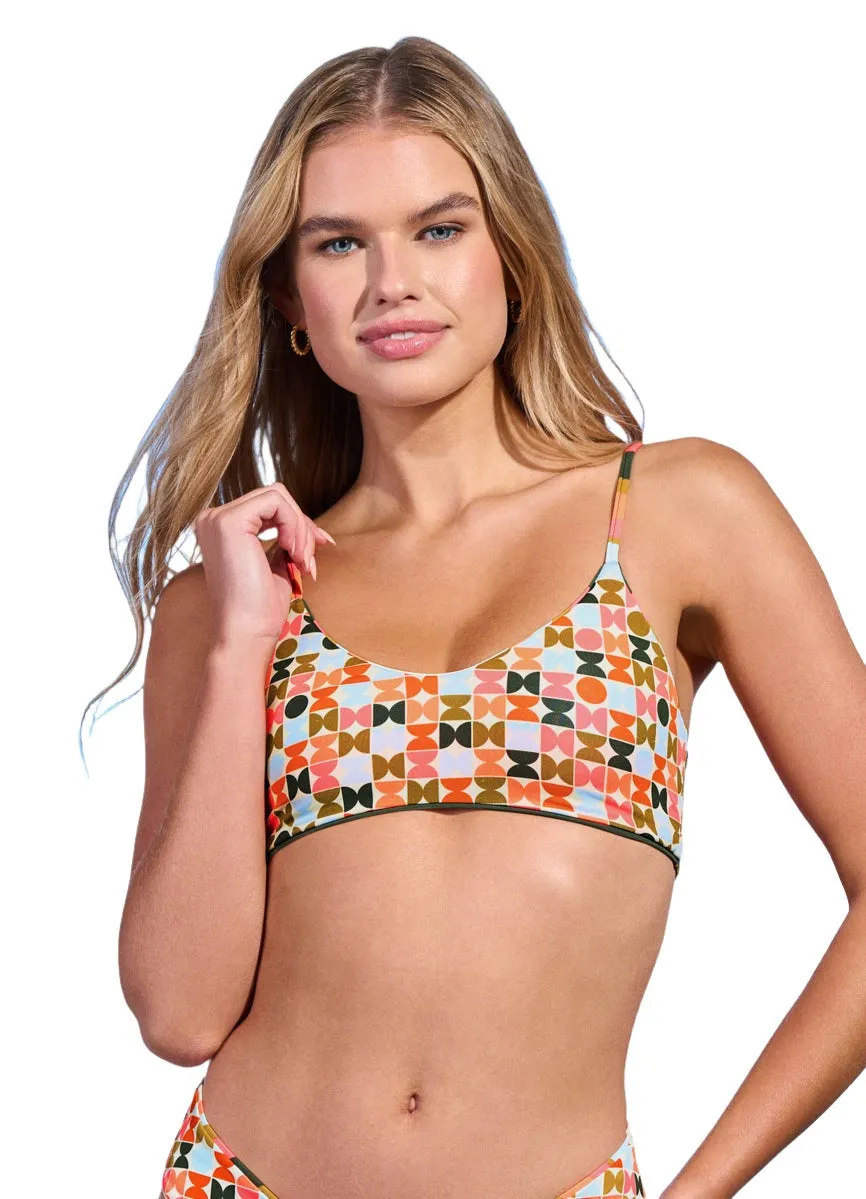 Maaji Multistripe Lanai Sporty Bralette Bikini Top Maaji