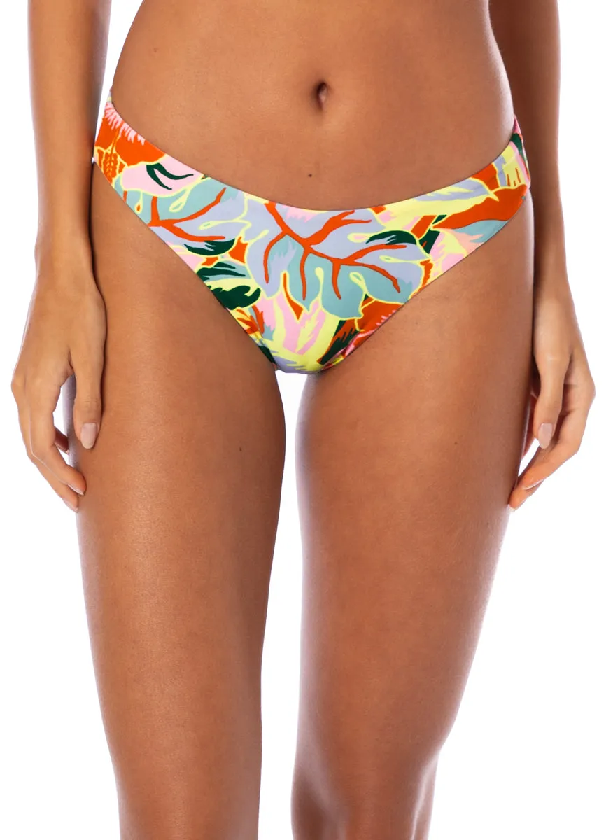 Maaji Neon Leafy Sublimity Regular Rise Classic Bikini Bottom Maaji