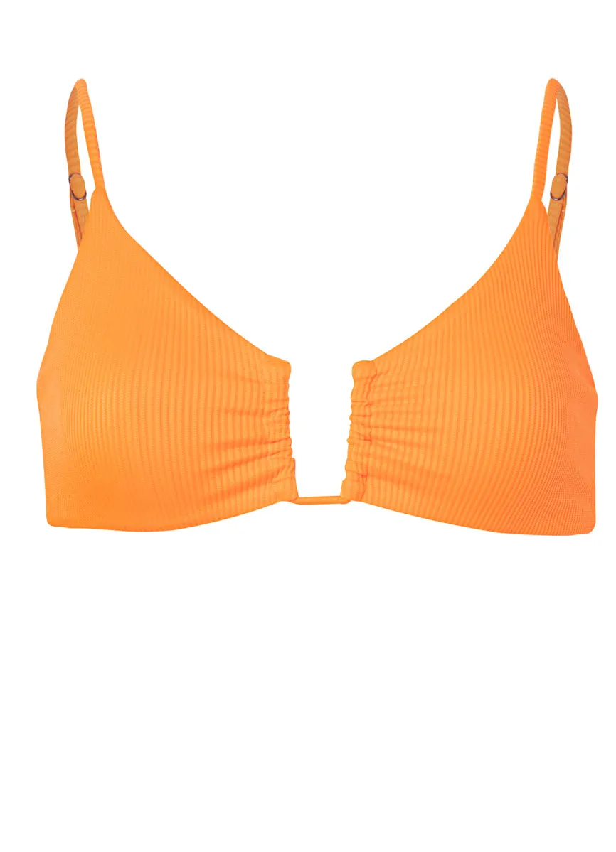 Maaji Neon Orange Bia U Wire Bralette Bikini Top Maaji