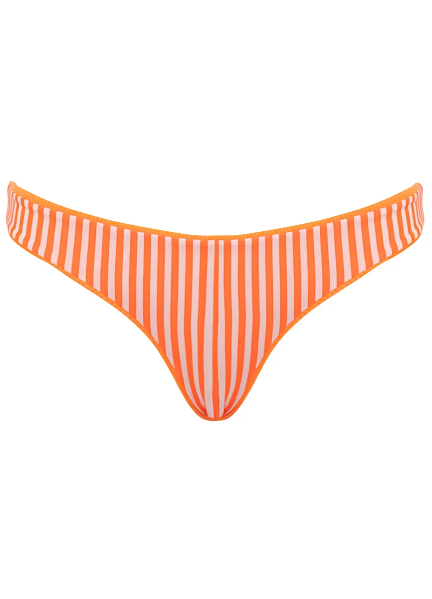 Maaji Neon Orange Flirt Low Rise Thin Side Bikini Bottom Maaji