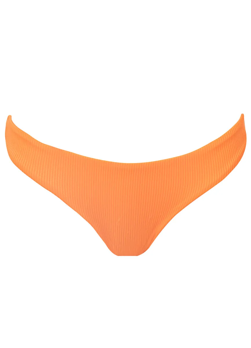 Maaji Neon Orange Flirt Low Rise Thin Side Bikini Bottom Maaji