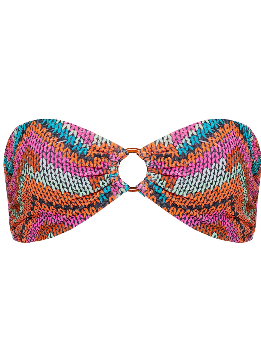 Maaji Neon Rush Daelia Ring Bandeau Bikini Top Maaji