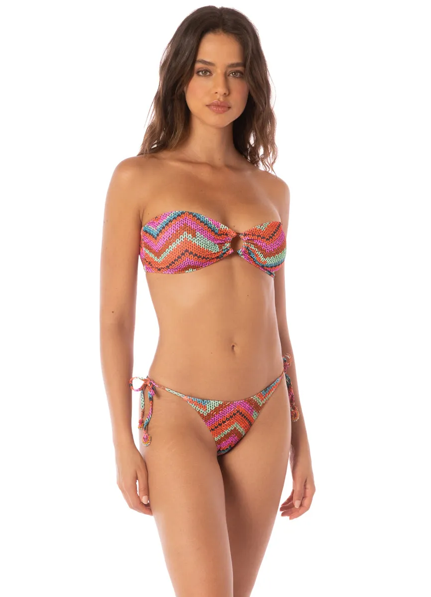 Maaji Neon Rush Daelia Ring Bandeau Bikini Top Maaji