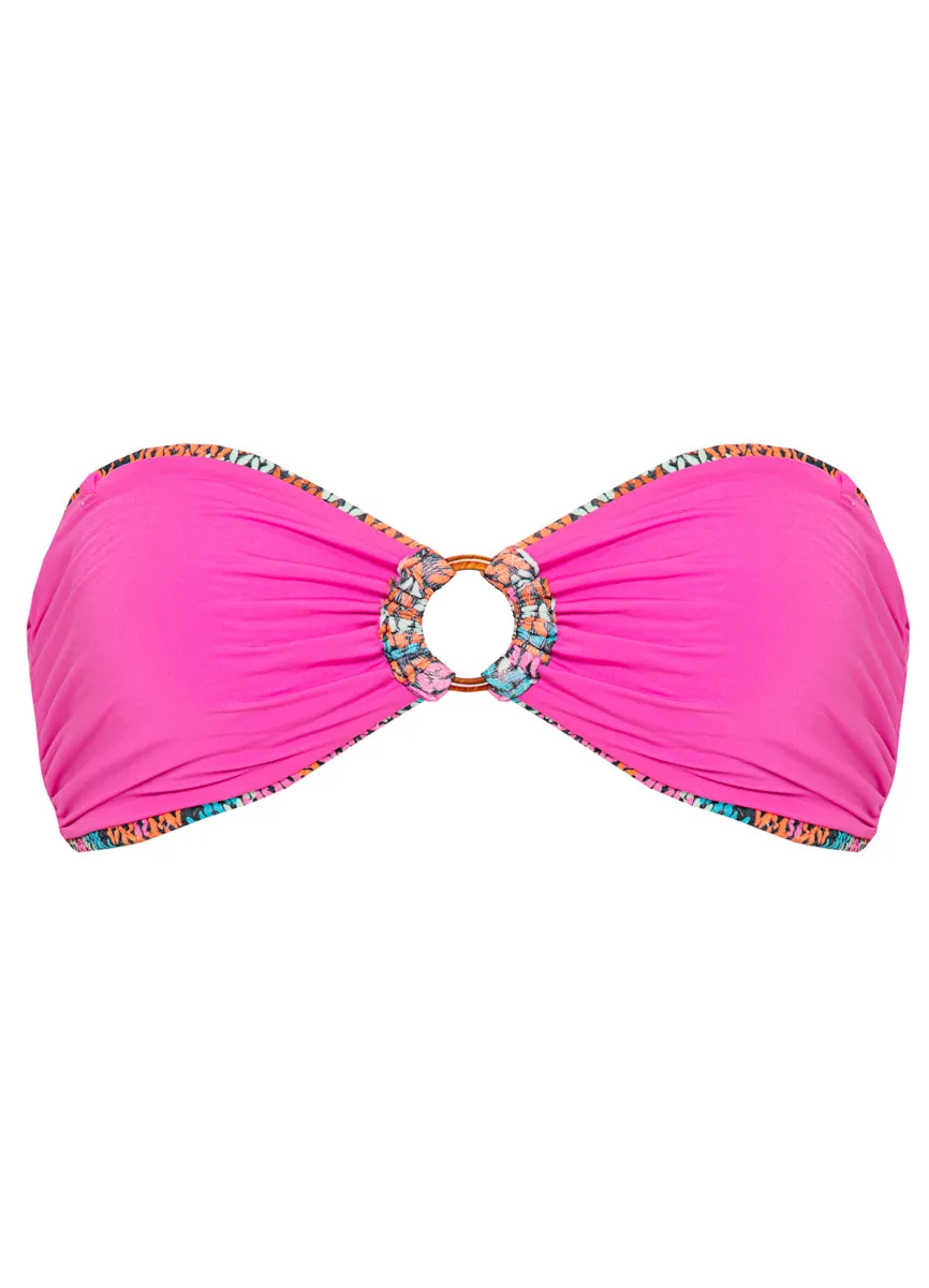 Maaji Neon Rush Daelia Ring Bandeau Bikini Top Maaji