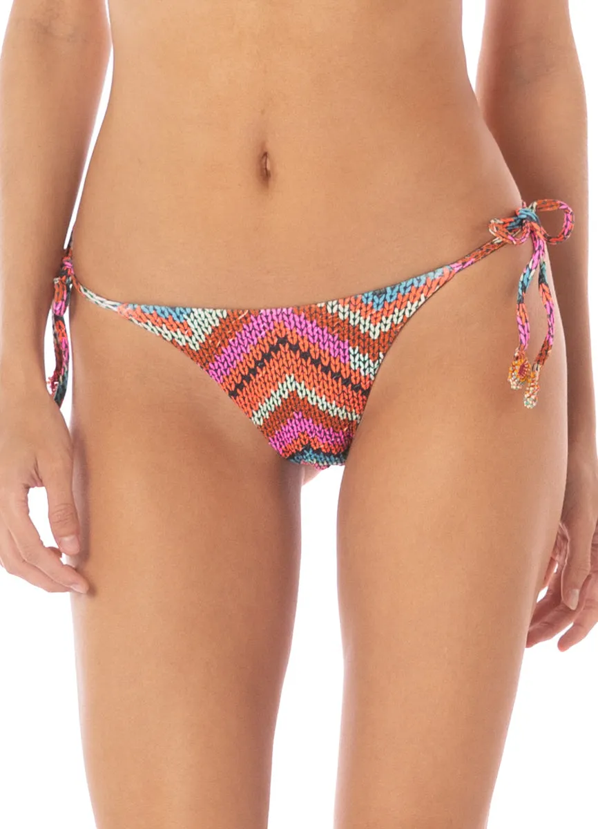 Maaji Neon Rush Tide Regular Rise Tie Side Bikini Bottom Maaji