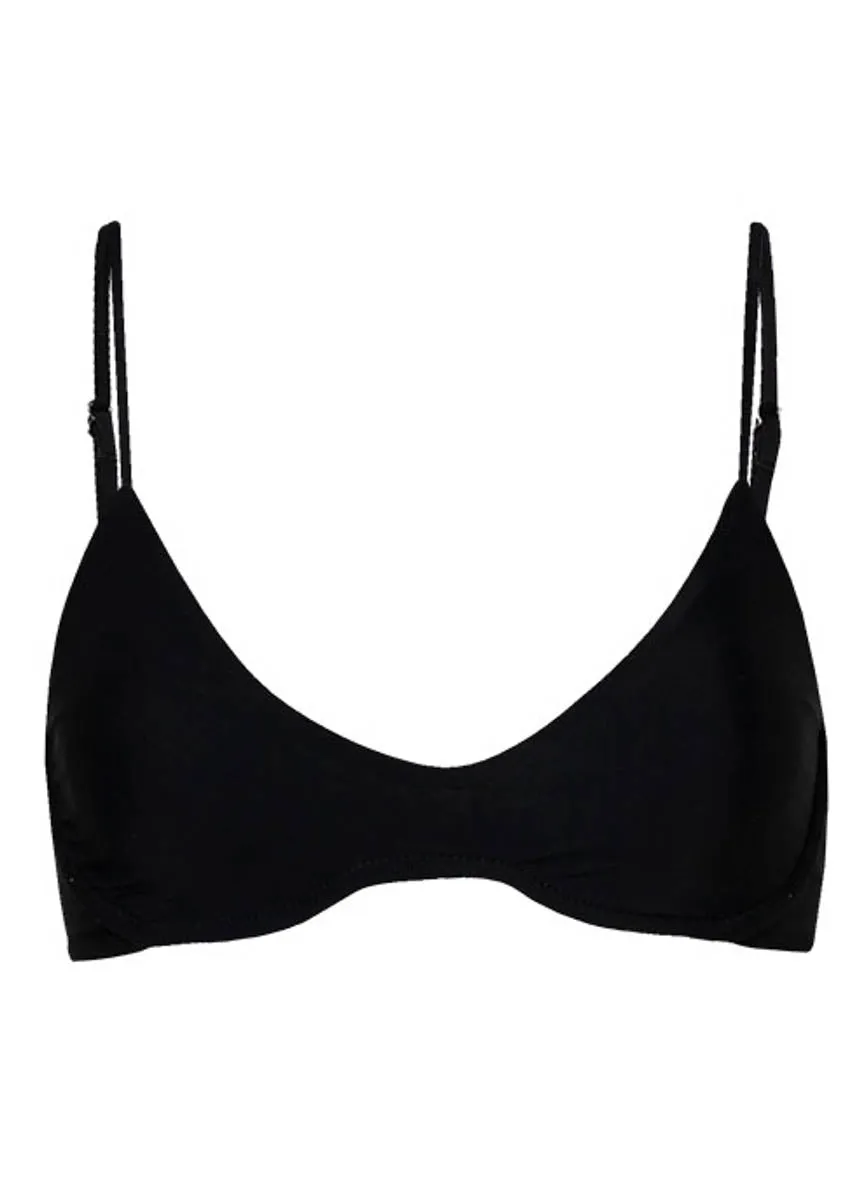 Maaji Noir Black Irene Unmolded Underwire Bikini Top Maaji