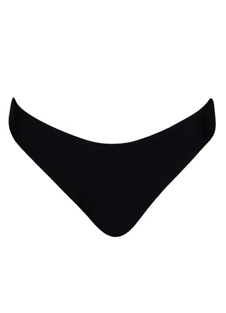 Maaji Noir Black Sublimity Regular Rise Classic Bikini Bottom Maaji