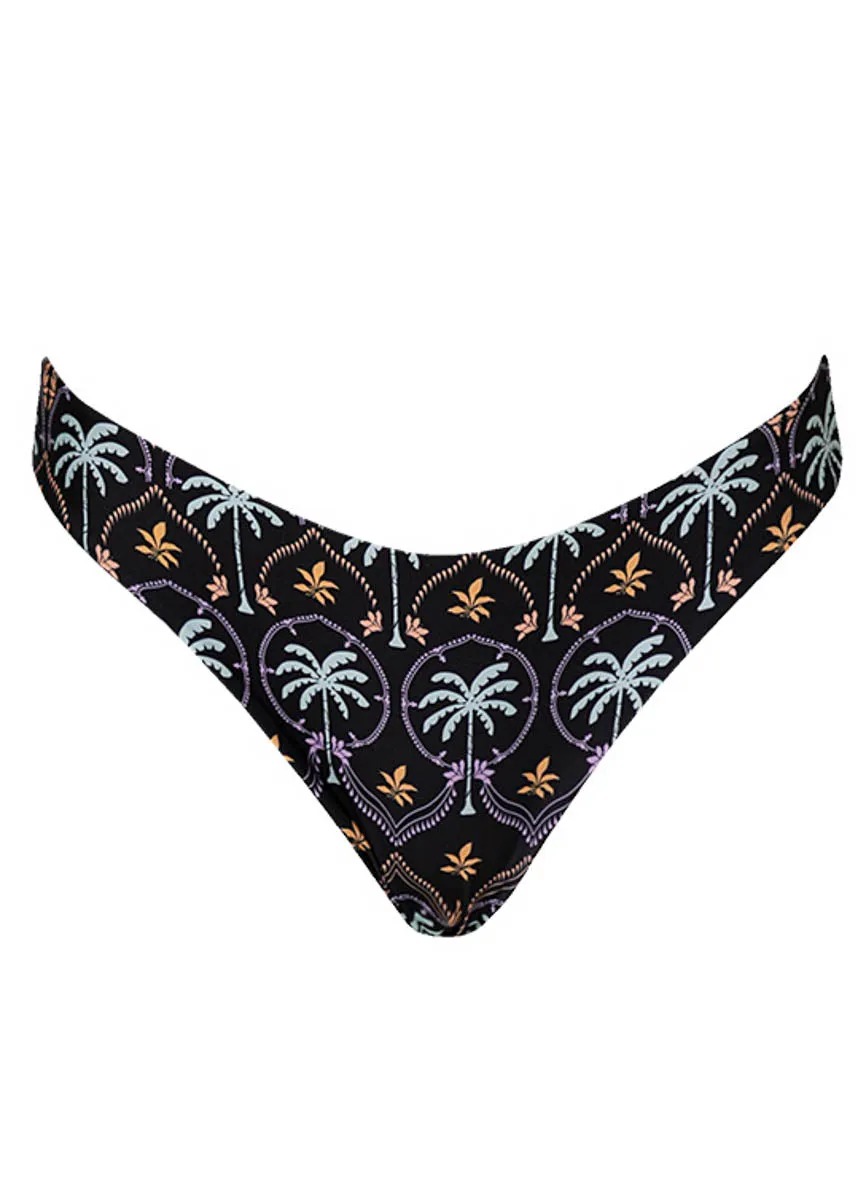 Maaji Noir Black Sublimity Regular Rise Classic Bikini Bottom Maaji