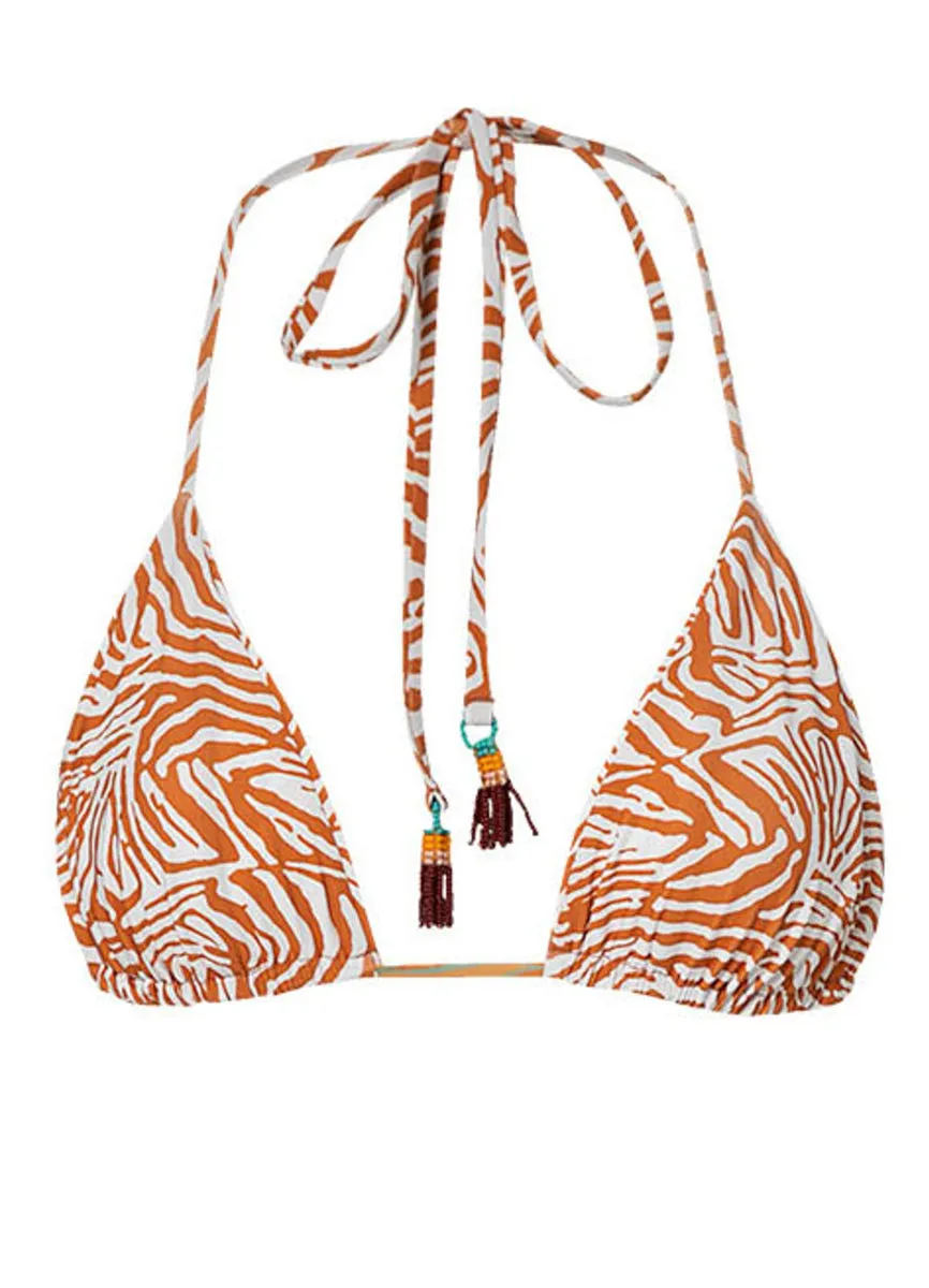 Maaji Nostalgic Florals Edge Sliding Triangle Bikini Top Maaji