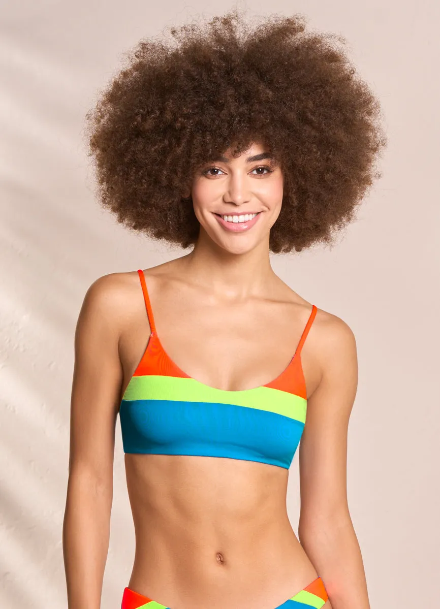 Maaji Ocean Blue Lanaii Sporty Bralette Bikini Top Maaji