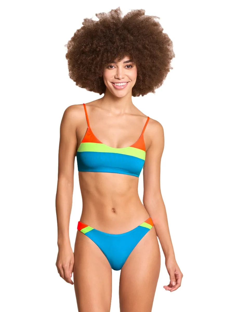 Maaji Ocean Blue Lanaii Sporty Bralette Bikini Top Maaji