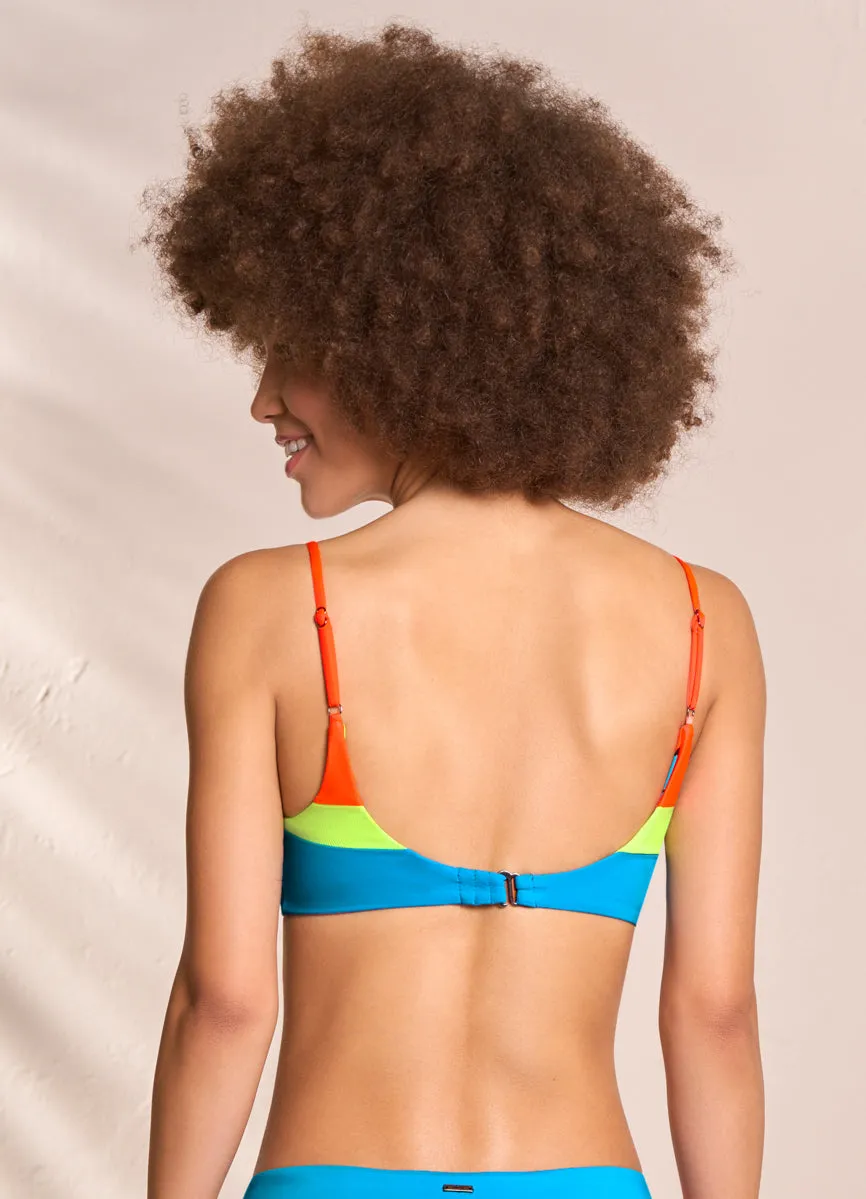 Maaji Ocean Blue Lanaii Sporty Bralette Bikini Top Maaji