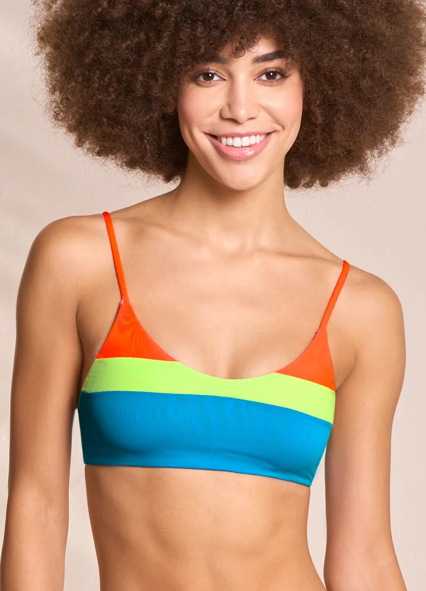 Maaji Ocean Blue Lanaii Sporty Bralette Bikini Top Maaji