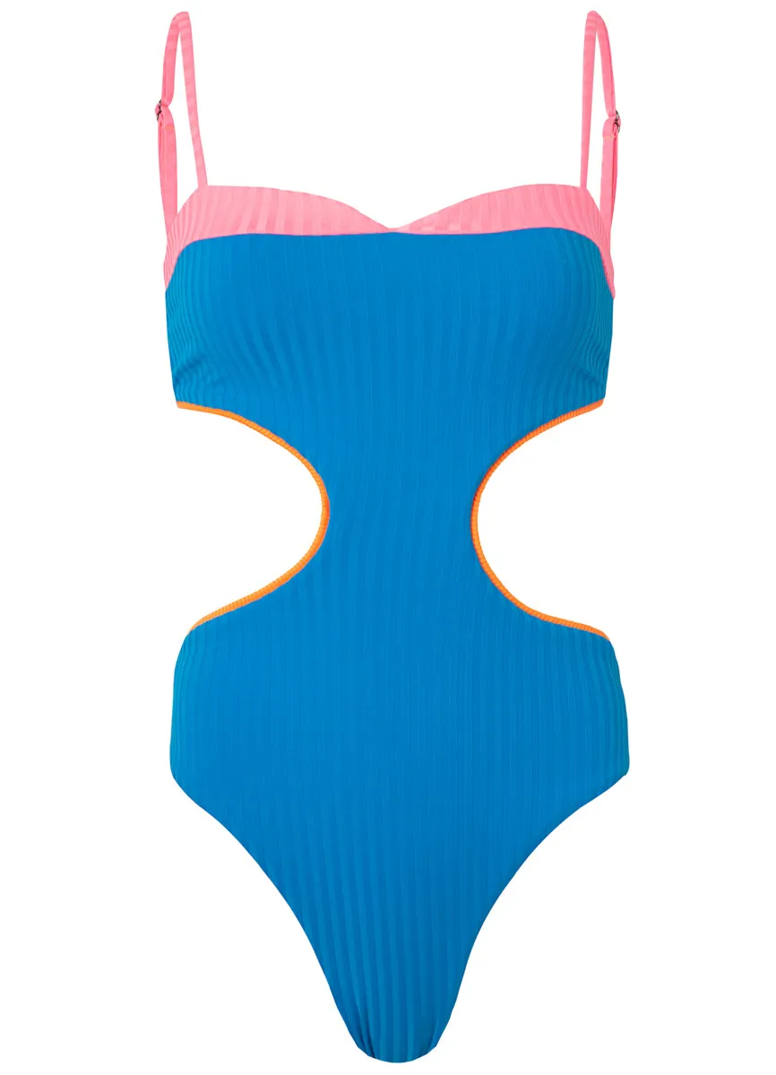 Maaji Ocean Blue Maui Cut Out One Piece Maaji