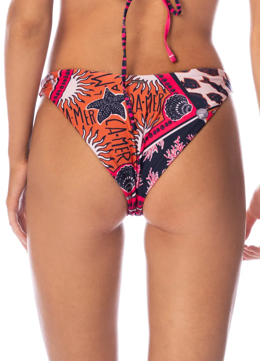 Maaji Ocean Puzzle Splendour Regular Rise Thin Side Bikini Bottom Maaji