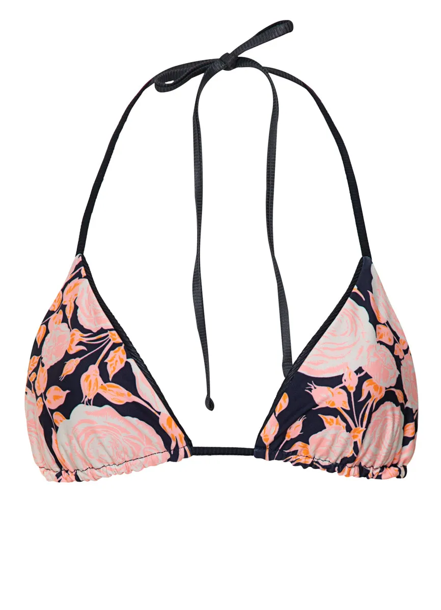 Maaji Onyx Black Balmy Sliding Triangle Bikini Top Maaji