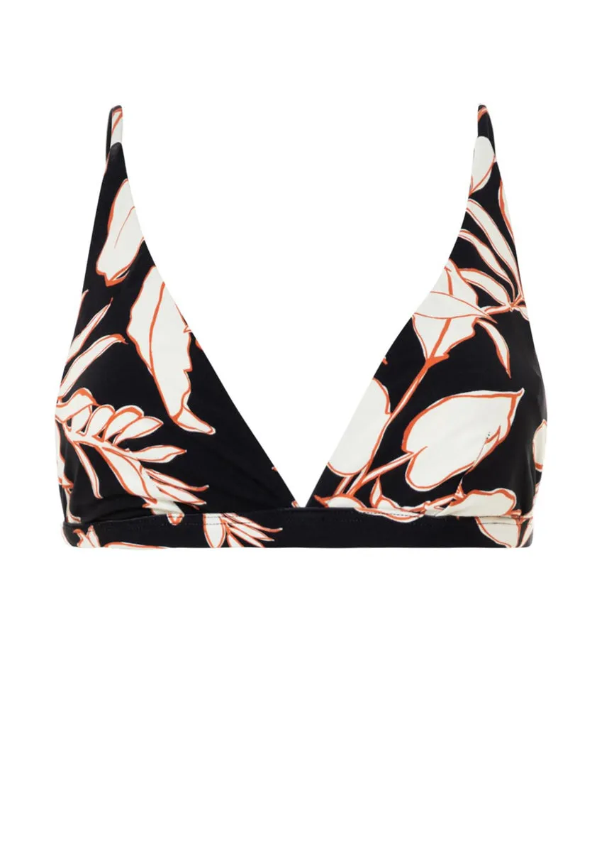 Maaji Opal Leaves Vitta Fixed Triangle Bikini Top Maaji