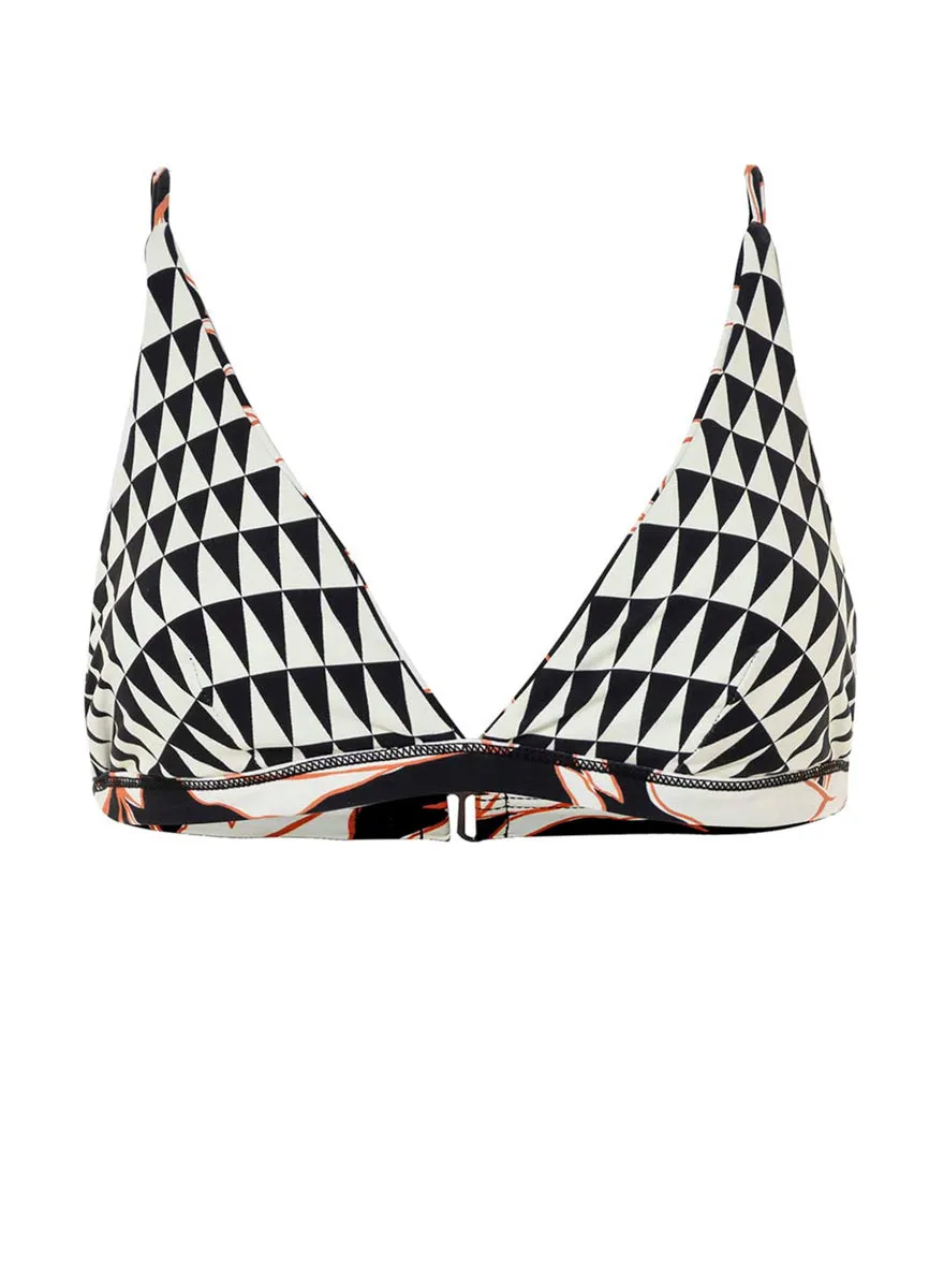 Maaji Opal Leaves Vitta Fixed Triangle Bikini Top Maaji