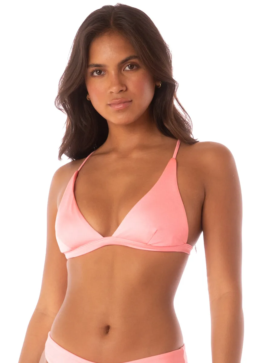 Maaji Orchid Pink Ivy Fixed Triangle Bikini Top Maaji