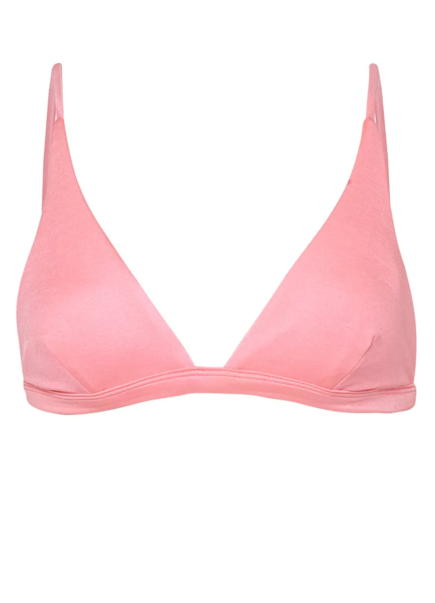 Maaji Orchid Pink Ivy Fixed Triangle Bikini Top Maaji