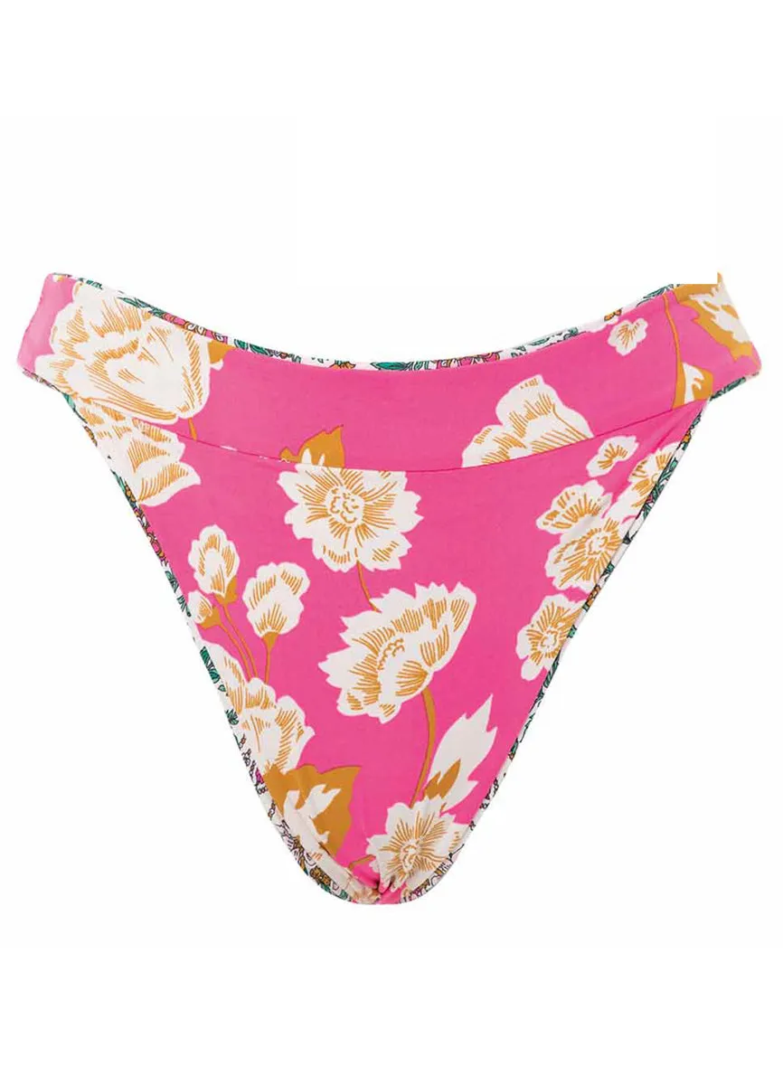 Maaji Ornamental Vintage Zefora High Rise/High Leg Bikini Bottom Maaji