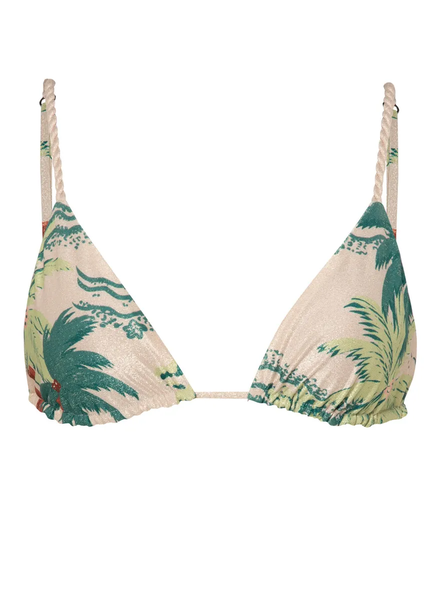 Maaji Palm Glow Upbraid Sliding Triangle Bikini Top Maaji