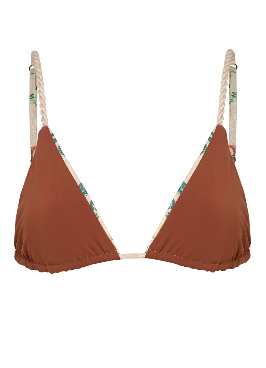 Maaji Palm Glow Upbraid Sliding Triangle Bikini Top Maaji