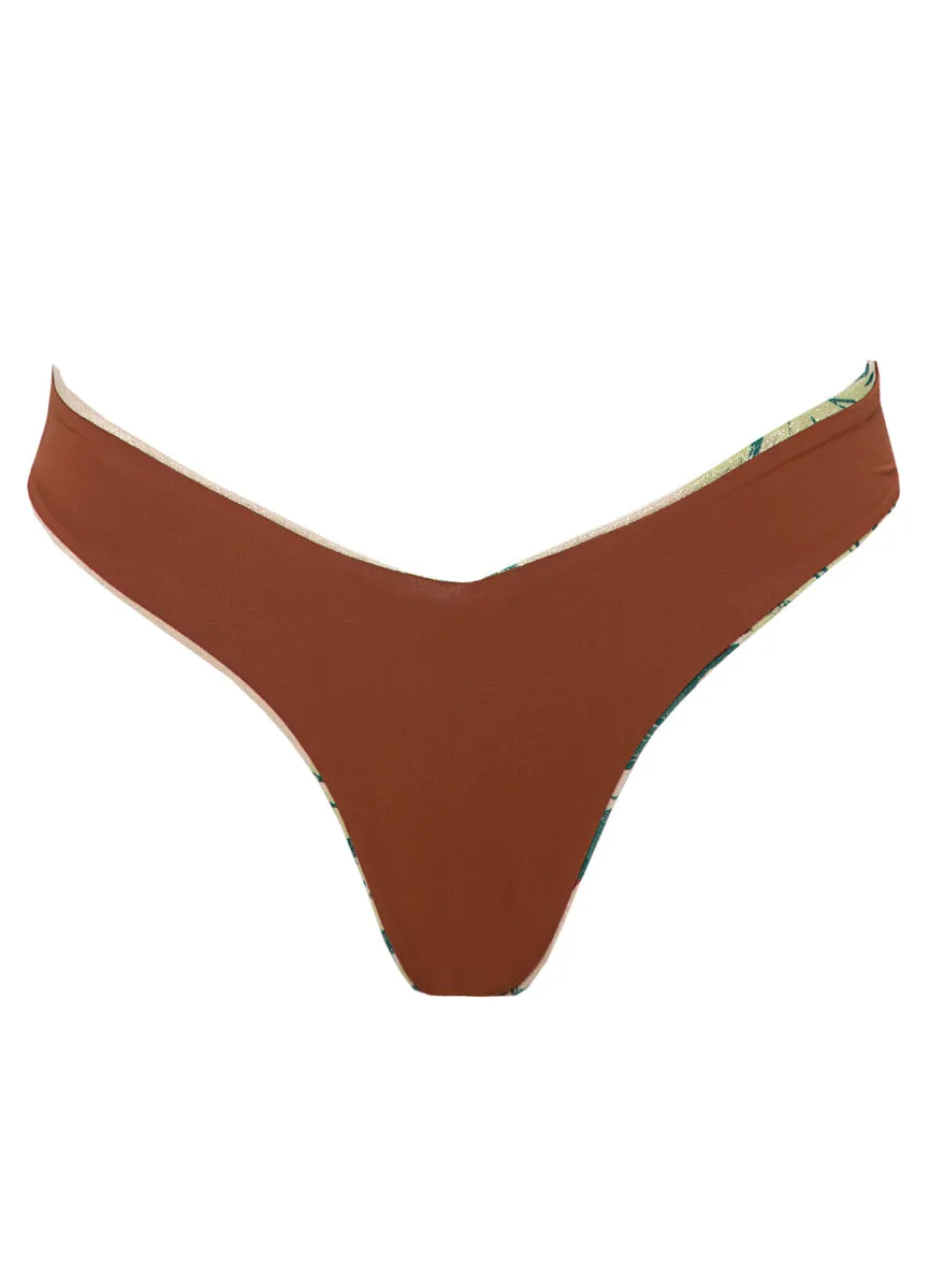 Maaji Palm Glow Valerya Regular Rise Double V Bikini Bottom Maaji