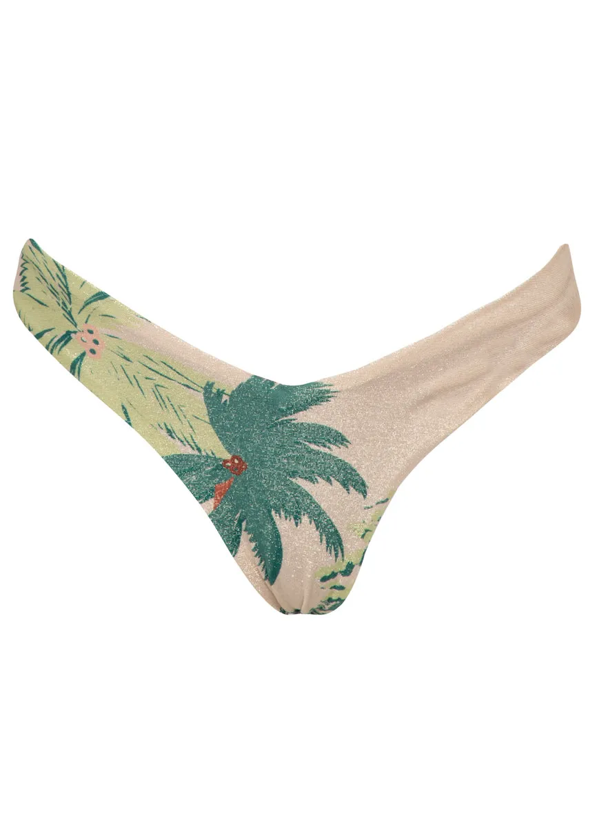 Maaji Palm Glow Valerya Regular Rise Double V Bikini Bottom Maaji