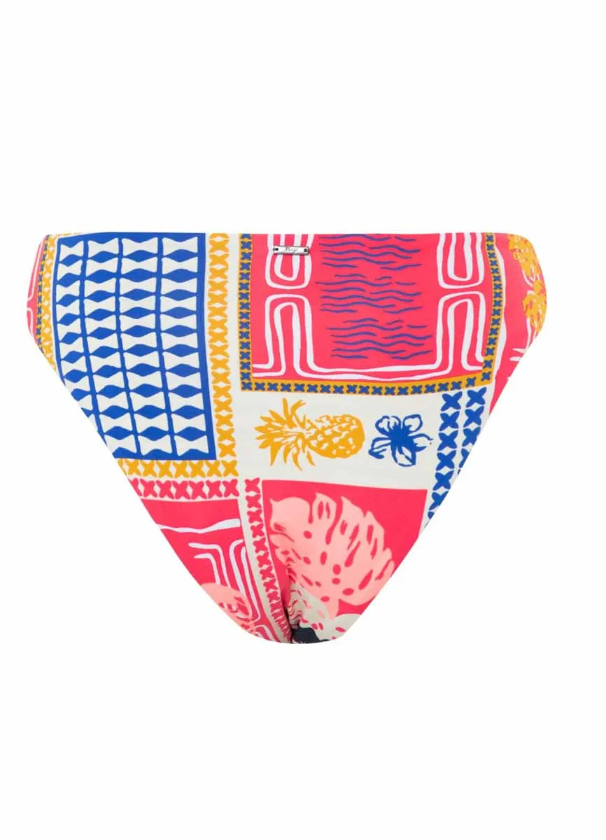 Maaji Paradise Postals Sully High Rise/High Leg Bikini Bottom Maaji
