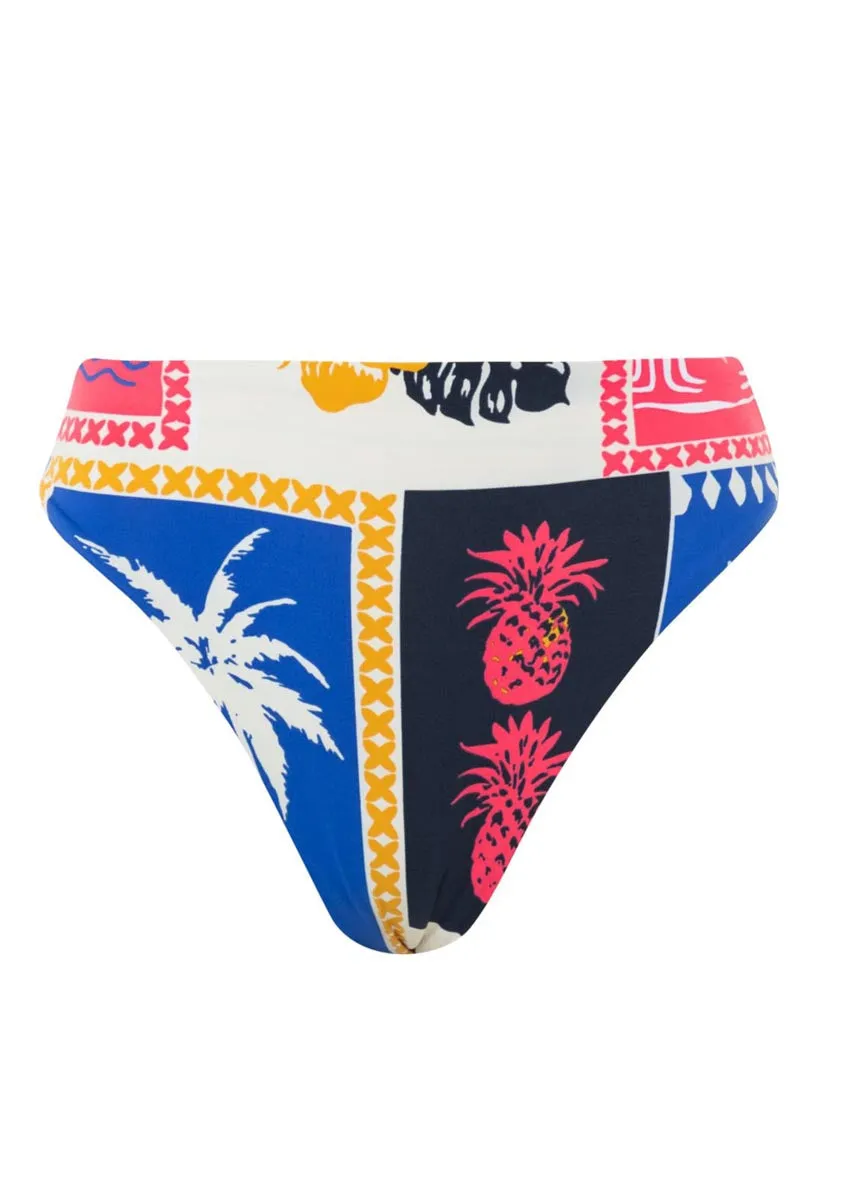 Maaji Paradise Postals Sully High Rise/High Leg Bikini Bottom Maaji