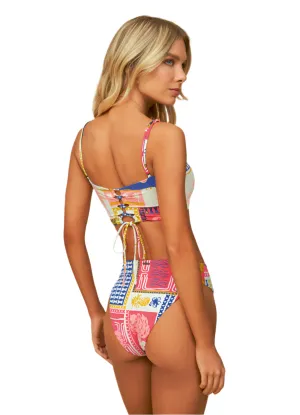 Maaji Paradise Postals Sully High Rise/High Leg Bikini Bottom Maaji