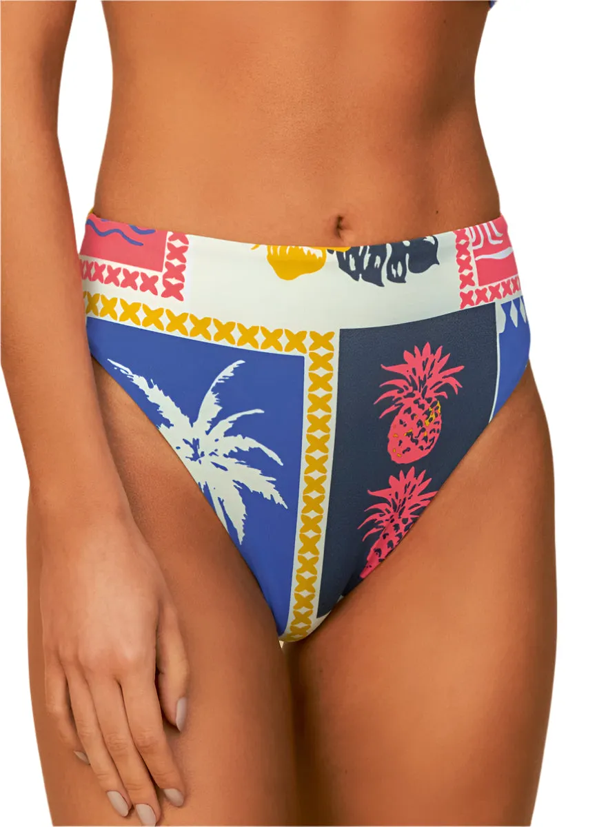 Maaji Paradise Postals Sully High Rise/High Leg Bikini Bottom Maaji