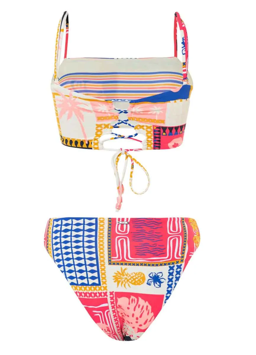 Maaji Paradise Postals Sully High Rise/High Leg Bikini Bottom Maaji