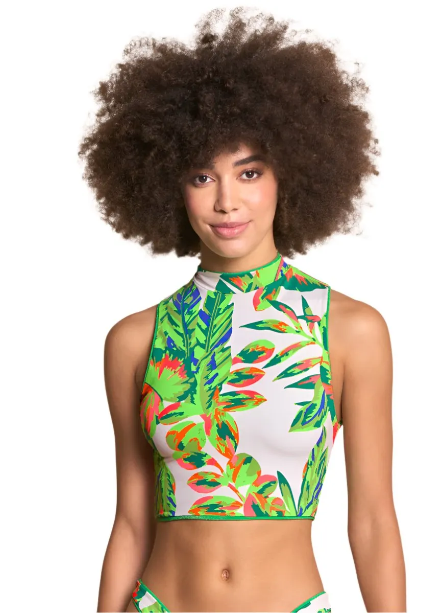 Maaji Parakeet Green Ipanema Swim Crop Top Maaji