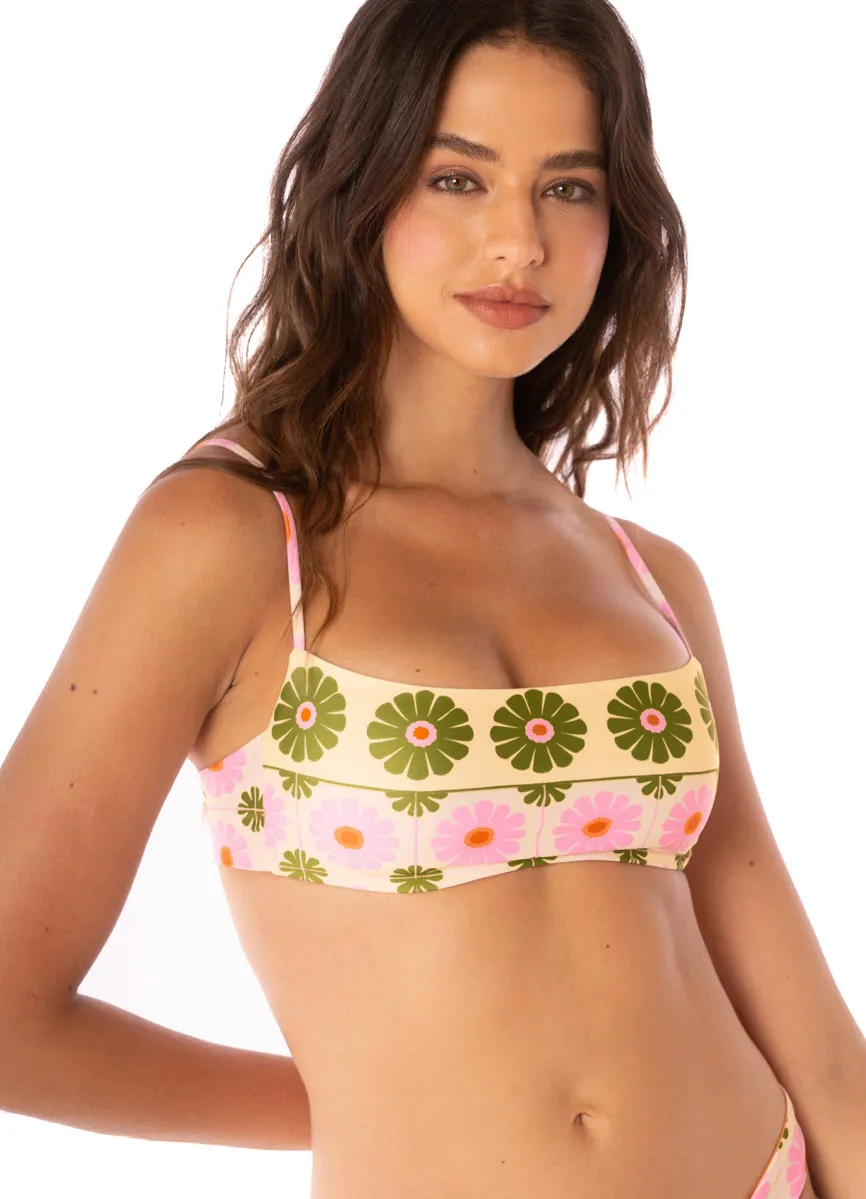Maaji Pastel Flourish Scape Sporty Bralette Bikini Top Maaji